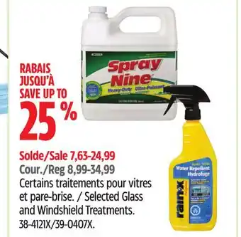Canadian Tire Rain-X Selected Glass and Windshield Treatments offer
