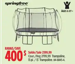 Canadian Tire Springfree 13´ Trampoline offer