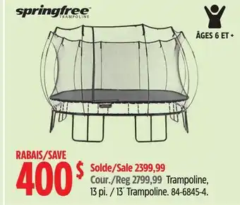 Canadian Tire Springfree 13´ Trampoline offer