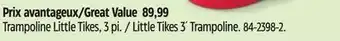 Canadian Tire Little Tikes 3´ Trampoline offer