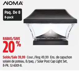 Canadian Tire NOMA Solar Post Cap Light Set offer