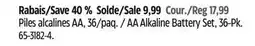 Canadian Tire Certified AA Alkaline Battery Set offer