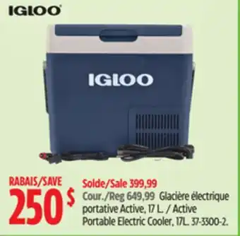 Canadian Tire Igloo Active Portable Electric Cooler, 17L offer