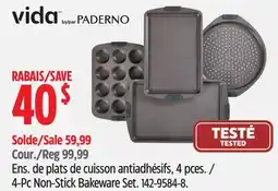 Canadian Tire Vida by Paderno 4-Pc Non-Stick Bakeware Set offer