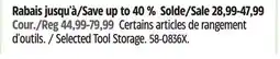 Canadian Tire Mastercraft Selected Tool Storage offer