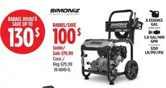 Canadian Tire 3,0 GAL/MIN GPM 3250 LB/PO2/PSI offer