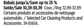 Canadian Tire Simoniz Selected Car Cleaning Products and Accessories offer