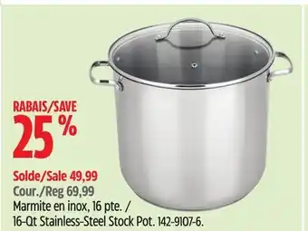 Canadian Tire MASTER Chef 16-Qt Stainless-Steel Stock Pot offer