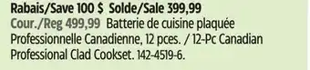 Canadian Tire Paderno 12-Pc Canadian Professional Clad Cookset offer