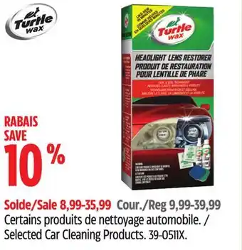 Canadian Tire Turtle Wax Selected Car Cleaning Products offer