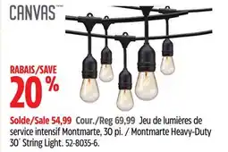 Canadian Tire Canvas Montmarte Heavy-Duty 30´ String Light offer