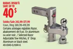 Canadian Tire Trimax Selected Razor Adjustable Tow Hitches, 8˝ Drop offer
