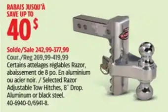 Canadian Tire Trimax Selected Razor Adjustable Tow Hitches, 8˝ Drop offer