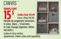 Canadian Tire Canvas Invermere 6-Cube Storage Organizer. White offer