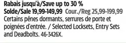 Canadian Tire Garrison Selected Locksets offer
