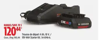 Canadian Tire Bosch 18V 4AH Starter Kit offer