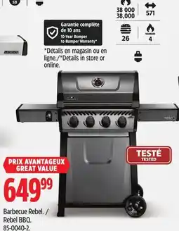 Canadian Tire Napoleon Rebel BBQ offer