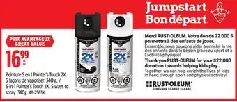 Canadian Tire Rust-oleum 5-in-1 Painter's Touch 2X offer
