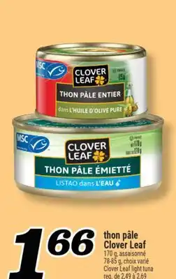 Marché Richelieu THON PÂLE CLOVER LEAF | CLOVER LEAF LIGHT TUNA offer