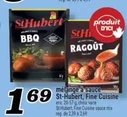 Marché Richelieu MÉLANGE À SAUCE ST‑HUBERT, FINE CUISINE | ST-HUBERT, FINE CUISINE SAUCE MIX offer