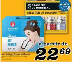 Marché Richelieu Bière Archibald, Brasseur de Montréal | Beer offer