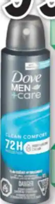 Familiprix DOVE or DOVE MEN CARE Selected anti-perspirants offer