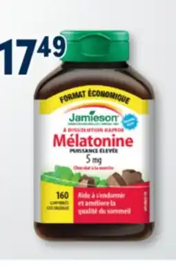 Familiprix Jamieson Melatonin extra strength fast dissolving sublingual tablets chocolate mint 160un offer