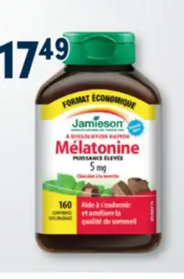 Familiprix Jamieson Melatonin extra strength fast dissolving sublingual tablets chocolate mint 160un offer