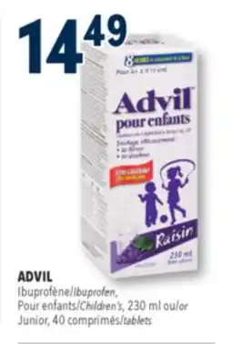 Familiprix Children's Advil ages 2-12 ibuprofen oral suspension grape offer