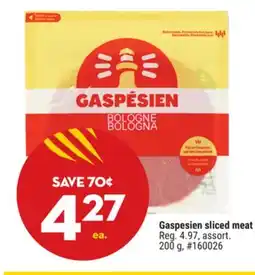 Giant Tiger Gaspesien sliced meat offer