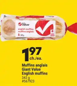 Giant Tiger Giant Value English muffins offer