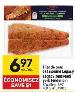 Giant Tiger Legacy seasoned pork tenderloin offer