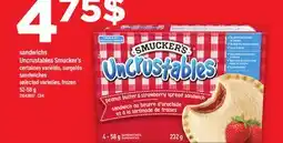 Maxi SANDWICHS UNCRUSTABLES SMUCKER'S | SANDWICHES, 52-58 g offer