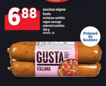 Maxi SAUCISSE VÉGANE GUSTA | VEGAN SAUSAGE, 350 G offer