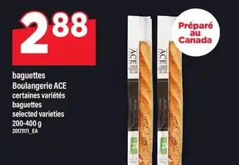 Maxi BAGUETTES BOULANGERIE ACE | BAGUETTES, 200-400 g offer