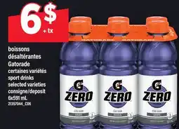 Maxi BOISSONS DÉSALTÉRANTES GATORADE | SPORT DRINKS, 6x591 mL offer