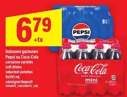Maxi BOISSONS GAZEUSES PEPSI OU COCA-COLA | SOFT DRINKS, 8x355 mL offer