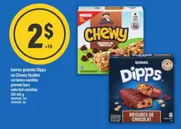 Maxi BARRES GRANOLA DIPPS OU CHEWY QUAKER | GRANOLA BARS offer