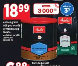 Maxi CAFÉ EN GRAINS 907 G OU TORRÉFIÉ ET MOULU 930 G MELITTA offer