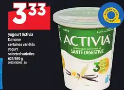 Maxi YOGOURT ACTIVIA DANONE | YOGURT, 625/650 g offer