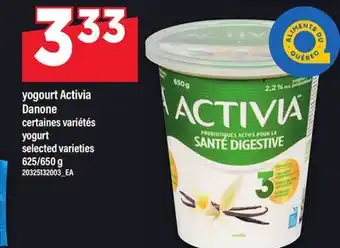 Maxi YOGOURT ACTIVIA DANONE | YOGURT, 625/650 g offer