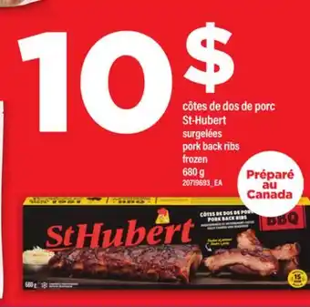 Maxi CÔTES DE DOS DE PORC ST-HUBERT | PORK BACK RIBS, 680 G offer