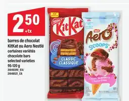 Maxi BARRES DE CHOCOLAT KITKAT OU AERO NESTLÉ | CHOCOLATE BARS, 95-120 g offer