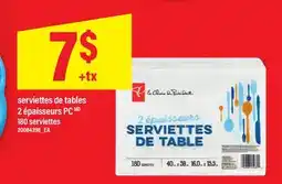 Maxi SERVIETTES DE TABLES 2 ÉPAISSEURS PC MD offer