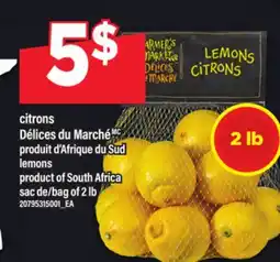 Maxi CITRONS DÉLICES DU MARCHÉ | LEMONS offer
