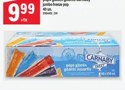 Maxi POPS GLACÉS GÉANTS CARNABY | JUMBO FREEZE POP offer