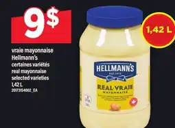 Maxi VRAIE MAYONNAISE HELLMANN'S | REAL MAYONNAISE, 1,42 L offer