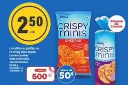 Maxi CROUSTILLES OU GALETTES DE RIZ CRISPY MINIS QUAKER | CHIPS OR RICE CAKES, 90-199 g offer