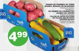 Marches Tradition YELLOW OR GREEN ZUCCHINIS OR YELLOW, RED OR WHITE POTATOES BASKET offer