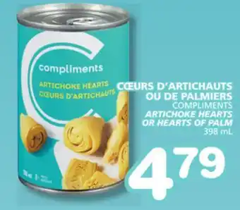 Marches Tradition COMPLIMENTS ARTICHOKE HEARTS OR HEARTS OF PALM offer